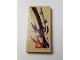 Part No: 87079pb0568  Name: Tile 2 x 4 with Dark Brown and Orange Asian Flower and Bamboo Decoration Pattern 1 (Sticker) - Set 70618