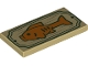 Part No: 87079pb1146  Name: Tile 2 x 4 with Orange Fish on Wood Sign with Dark Green Border Pattern
