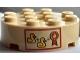 Part No: 87081pb005  Name: Brick, Round 4 x 4 with Hole with 2 Yellow Ducklings and Red Medal Pattern (Sticker) - Set 40529