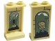 Part No: 87544pb085  Name: Panel 1 x 2 x 3 with Side Supports - Hollow Studs with Bricks and Jar with Label on Outside and Jar with Label and Spider on Inside Pattern (Sticker) - Set 76397
