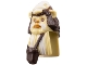 Part No: 92750pb01  Name: Minifigure, Head, Modified SW Ewok with White Skull Hat and Dark Brown Pouch Pattern