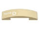 Part No: 93273pb181R  Name: Slope, Curved 4 x 1 x 2/3 Double with White 'Torre D' Pattern Model Right Side (Sticker) - Set 10299