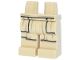 Part No: 970c00pb1837  Name: Hips and Legs with SW Jedi Robe Ends with Black Trim and Dark Tan Creases Pattern