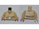 Part No: 973pb0978c01  Name: Torso SW Layered Shirt, Brown Belt with Gold Buckle Pattern / Tan Arms / Light Nougat Hands