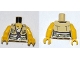 Part No: 973pb1017c01  Name: Torso Dino Shirt with Knot and Pockets, Belt and ID Tag Pattern / Yellow Arms / Yellow Hands