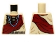 Part No: 973pb1458  Name: Torso Shirt with Indian Beaded Armor, Dark Red Wrap and Blue Necklace Pattern