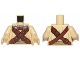Part No: 973pb1988c01  Name: Torso SW Tusken Raider with Reddish Brown Crossed Belts with Pouches and Breathing Apparatus Pattern / Tan Arms / Tan Hands