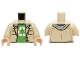 Lot ID: 100499951  Part No: 973pb2150c01  Name: Torso Jacket over Sweatshirt with Gray Hood over Bright Green Shirt, Recycling Arrows Pattern (Leonard) / Tan Arms / Light Nougat Hands
