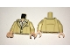 Part No: 973pb2332c01  Name: Torso Suit with Buttons and White Open Collar Shirt with Dark Tan Marks Pattern / Tan Arms / Light Nougat Hands