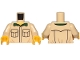 Part No: 973pb3167c01  Name: Torso Shirt with Black Outlined Pockets and Dark Green Collar Pattern / Tan Arms / Yellow Hands