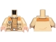 Part No: 973pb3638c01  Name: Torso SW Vest with Pockets and Dark Tan Shirt with Collar Pattern (Captain Antilles) / Tan Arms / Light Nougat Hands