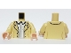 Torso Jacket with Buttons, Open over White Shirt Print, Tan Arms, Light Nougat Arms