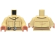 Part No: 973pb5366c02  Name: Torso SW Mechanic Jumpsuit Coveralls with Band Collar, Dark Tan Belt with Silver Buckle Pattern / Tan Arms / Sienna Hands