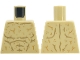 Part No: 973pb6535  Name: Torso Bare Chest with Sandy Texture with Dark Tan and Medium Nougat Speckles, Cracks, Veins and Muscle Contours Pattern