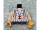 Part No: 973px103c01  Name: Torso Western Indians Triangles, Red/White Amulet Pattern / Tan Arms / Yellow Hands