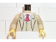 Part No: 973px172c01  Name: Torso Studios Suit Jacket with Vest and Red Tie Pattern (Gent) / Tan Arms / Yellow Hands