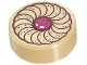 Part No: 98138pb037  Name: Tile, Round 1 x 1 with Cookie Magenta Center Pattern