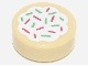 Part No: 98138pb256  Name: Tile, Round 1 x 1 with Cookie with White Frosting and Red and Green Sprinkles Pattern