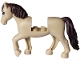 Lot ID: 412988878  Part No: bb1279c01pb10  Name: Horse with 2 x 2 Cutout and Movable Neck with Molded Dark Brown Tail and Mane and Printed Dark Brown Eyes and Black Eyebrows Pattern