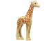 Part No: bb1280c01pb01  Name: Giraffe, Friends with Reddish Brown Mane, Dark Orange Eyes and Spots Pattern