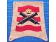 Part No: sailbb17  Name: Cloth Sail 25 x 25 Square with Crossed Cannons Pattern