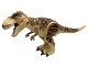 Part No: trex10  Name: Dinosaur Tyrannosaurus rex with Dark Tan Back, Dark Brown Markings and White Teeth