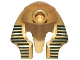 Lot ID: 365219247  Part No: x177pb01  Name: Minifigure, Headgear Headdress Mummy with Dark Blue Stripes on Metallic Gold Pattern