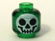 Part No: 3626bpb0225  Name: Minifigure, Head Round Black on White Skull Pattern (Witch's Bottle) - Blocked Open Stud