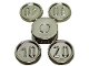 Part No: 70501  Name: Minifigure, Utensil Coins on Sprue (10, 20, 30, 40) Type 1