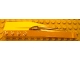 Part No: 42061pb16  Name: Wedge 12 x 3 Left with Plain Yellow and Missile Groove Pattern (Sticker) - Set 10026