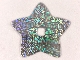 Part No: clikits285pb01  Name: Clikits, Icon Accent Plastic Star 6 3/8 x 6 3/8 with Holographic Grid of Squares Pattern