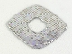 Part No: clikits290pb01  Name: Clikits, Icon Accent Plastic Square 3 x 3 with Holographic Grid of Squares Pattern