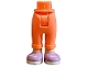 Part No: 100937c00pb007  Name: Mini Doll Hips and Trousers with Back Pockets and Cuffs with Molded Medium Tan Ankles and Feet and Printed Medium Lavender Shoes with White Laces and Soles Pattern - Thick Hinge