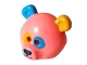 Part No: 15506pb02  Name: Minifigure, Headgear Mask Bear / Panda with Dark Azure and Bright Light Orange Ears and Eyepatches Pattern
