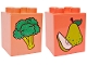 Part No: 31110pb189  Name: Duplo, Brick 2 x 2 x 2 with Green and Lime Broccoli / Pear Pattern