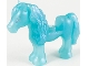 Part No: 75498pb01  Name: Horse / Pony, Friends with 1 x 1 Cutout with Metallic Light Blue Eyes and Eyebrows Pattern