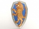 Part No: 53347pb01  Name: Large Figure Shield, 2 x 4 Brick Relief, Lion with Blue-Violet and Silver Pattern