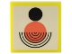 Part No: 3068pb2162  Name: Tile 2 x 2 with Picture with Black and Coral Circles and Half Circle Lines Pattern (Sticker) - Set 41732