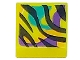 Lot ID: 312430139  Part No: 3070pb235  Name: Tile 1 x 1 with Black Tiger Stripes over Bright Light Orange, Dark Purple, and Dark Turquoise Splotches Pattern