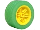 Part No: 56145c09  Name: Wheel 30.4mm D. x 20mm with No Pin Holes and Reinforced Rim with Trans-Bright Green Tire 43.2 x 22 ZR (56145 / 44309)