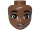 Lot ID: 398048133  Part No: 103410  Name: Mini Doll, Head Friends with Thick Black Eyebrows, Reddish Brown Eyes, Light Nougat Lips, and Open Mouth Smile Pattern