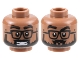 Lot ID: 377169331  Part No: 3626cpb3153  Name: Minifigure, Head Dual Sided Black Eyebrows, Glasses, and Full Beard, Smile with Teeth / Pucker Pattern - Hollow Stud