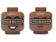 Part No: 3626pb4031  Name: Minifigure, Head Dual Sided Black Eyebrows, Gold and Silver Visor, Reddish Brown Chin Dimple, Open Mouth Smile with Teeth / Neutral Pattern