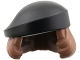 Part No: 7506pb01  Name: Minifigure, Hair Combo, Hair with Hat, Short Wavy Hair with Molded Black Beret Pattern