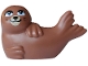 Part No: 7841pb01  Name: Seal, Friends Style, Lying Down with Bright Light Blue Eyes, Black Mouth, Nose and Whiskers, Tan Muzzle Pattern (Finn / Shelly)