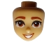 Lot ID: 395483842  Part No: 101132  Name: Mini Doll, Head Friends with Reddish Brown Eyebrows, Dark Orange Eyes, Nougat Lips, and Open Mouth Smile with Teeth Pattern