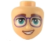 Lot ID: 403712156  Part No: 101245  Name: Mini Doll, Head Friends with Thick Reddish Brown Eyebrows, Dark Turquoise Eyes, Dark Purple Glasses, and Open Mouth Smile with Teeth Pattern