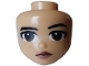 Part No: 109616  Name: Mini Doll, Head Friends with Black Eyebrows and Eyelashes, Dark Brown Eyes, Medium Nougat Freckles and Metallic Pink Lips Pattern