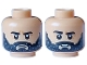 Lot ID: 405373715  Part No: 28621pb0218  Name: Minifigure, Head Dual Sided Black Thick Eyebrows and Beard and Medium Nougat Wrinkles, Mouth Closed Angry / Open with White Teeth Neutral Pattern - Vented Stud