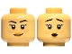 Lot ID: 406782393 Part No: 3626pb3400 Name: Minifigure, Head Dual Sided Female Black Eyebrows, Eyelashes, Nougat Freckles, Medium Nougat Lips, Lopsided Grin / Surprised Pattern Lot ID: 406782393 Part No: 3626pb3400 Name: Minifigure, Head Dual Sided Female Black Eyebrows, Eyelashes, Nougat Freckles, Medium Nougat Lips, Lopsided Grin / Surprised Pattern